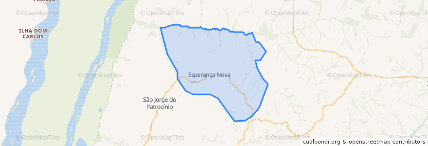 Mapa de ubicacion de Esperança Nova.