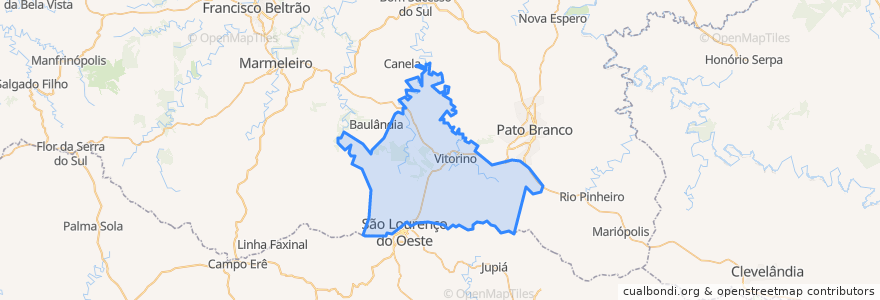 Mapa de ubicacion de Vitorino.