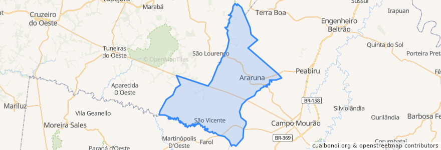 Mapa de ubicacion de Araruna.