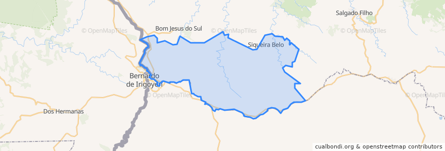 Mapa de ubicacion de Barracão.