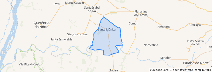 Mapa de ubicacion de Santa Mônica.