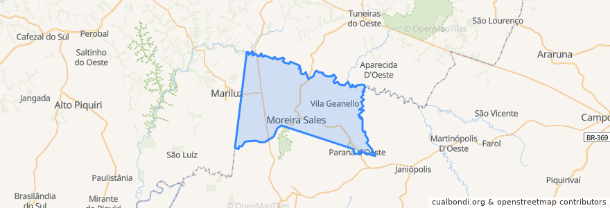 Mapa de ubicacion de Moreira Sales.