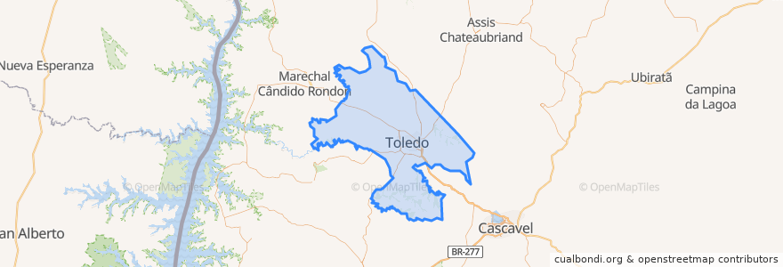 Mapa de ubicacion de Toledo.