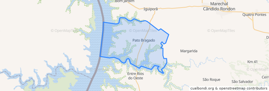 Mapa de ubicacion de Pato Bragado.