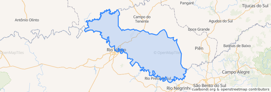 Mapa de ubicacion de Rio Negro.