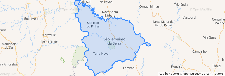 Mapa de ubicacion de São Jerônimo da Serra.