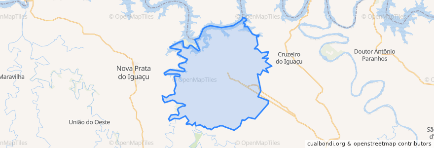 Mapa de ubicacion de Boa Esperança do Iguaçu.