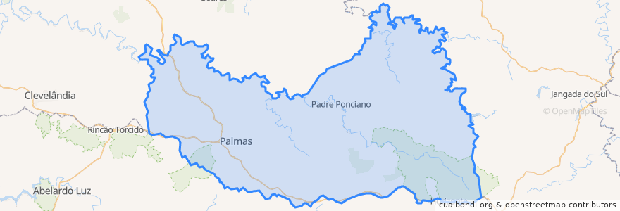 Mapa de ubicacion de Palmas.