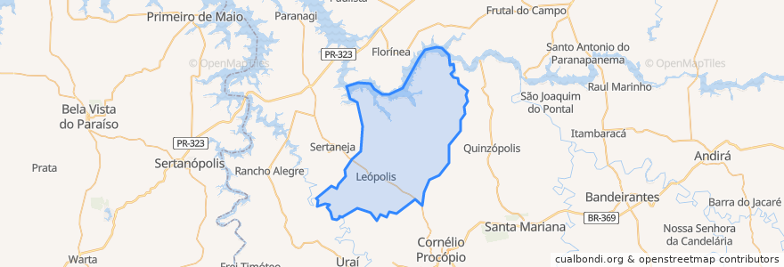 Mapa de ubicacion de Leópolis.