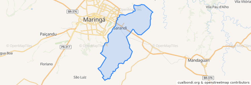 Mapa de ubicacion de Sarandi.