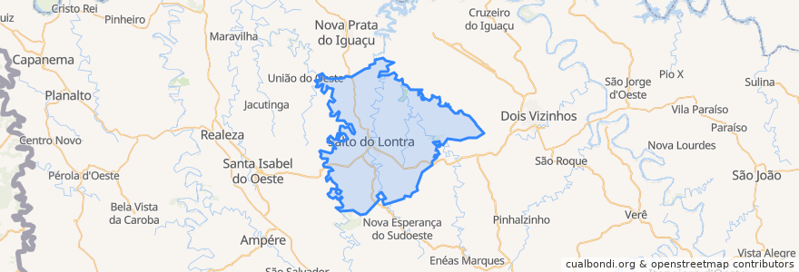 Mapa de ubicacion de Salto do Lontra.