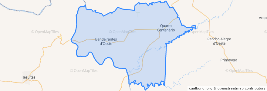 Mapa de ubicacion de Quarto Centenário.