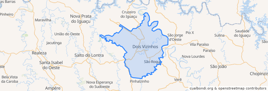 Mapa de ubicacion de Dois Vizinhos.