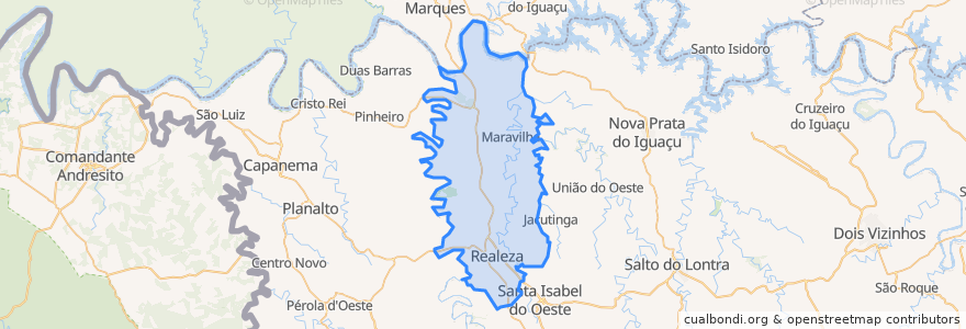 Mapa de ubicacion de Realeza.