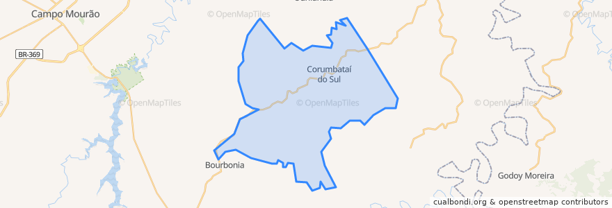 Mapa de ubicacion de Corumbataí do Sul.