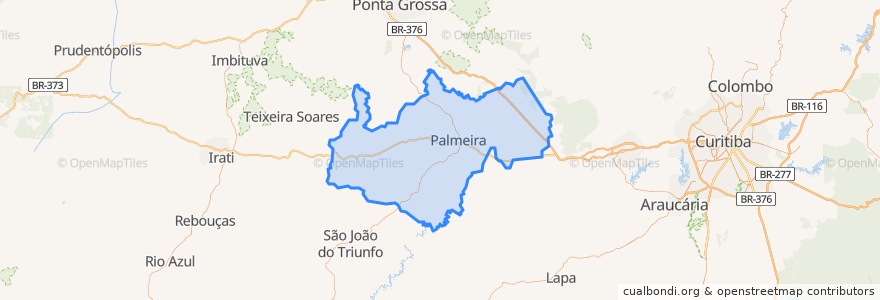 Mapa de ubicacion de Palmeira.