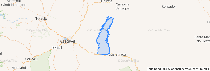 Mapa de ubicacion de Campo Bonito.