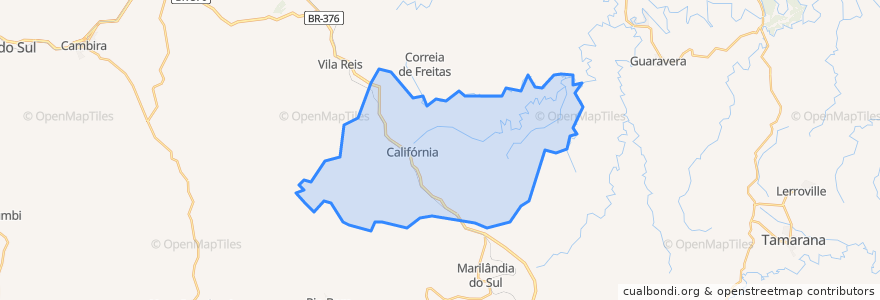 Mapa de ubicacion de Califórnia.