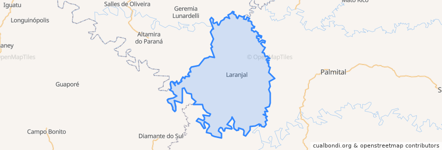 Mapa de ubicacion de Laranjal.