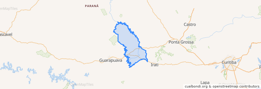 Mapa de ubicacion de Prudentópolis.