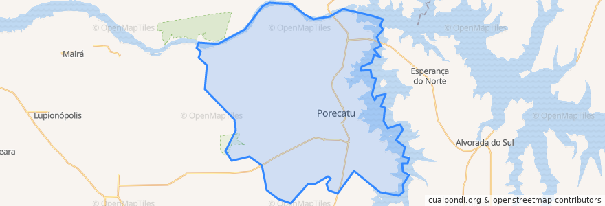 Mapa de ubicacion de Porecatu.