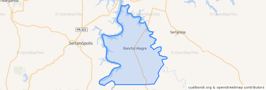 Mapa de ubicacion de Rancho Alegre.