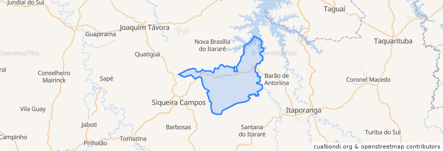 Mapa de ubicacion de Salto do Itararé.