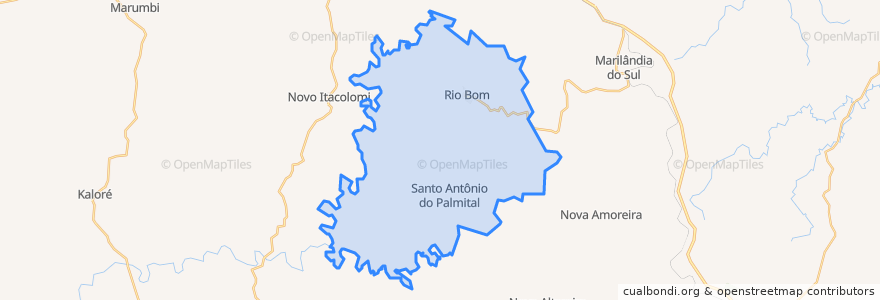 Mapa de ubicacion de Rio Bom.