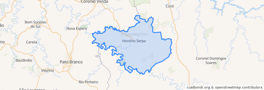 Mapa de ubicacion de Honório Serpa.