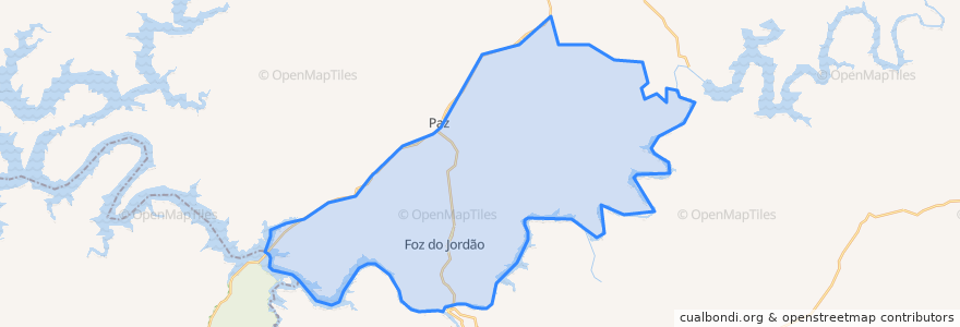 Mapa de ubicacion de Foz do Jordão.