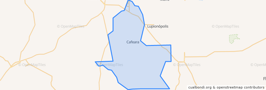 Mapa de ubicacion de Cafeara.