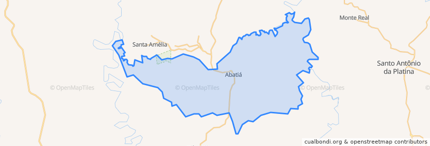 Mapa de ubicacion de Abatiá.