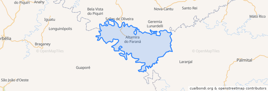 Mapa de ubicacion de Altamira do Paraná.