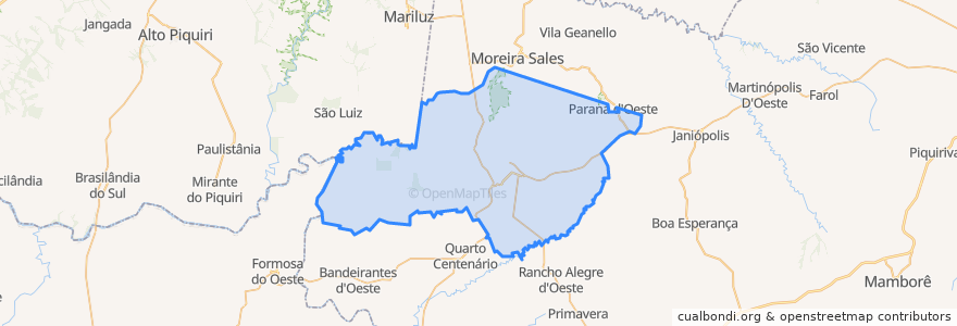 Mapa de ubicacion de Goioerê.