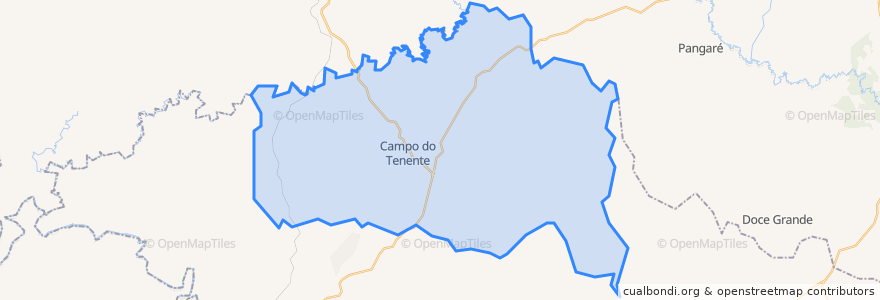 Mapa de ubicacion de Campo do Tenente.