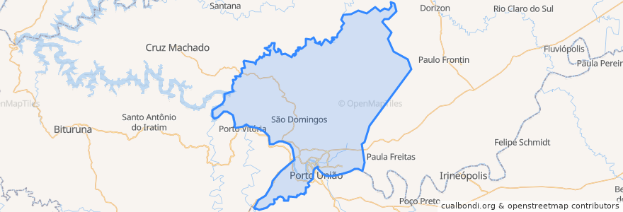 Mapa de ubicacion de União da Vitória.