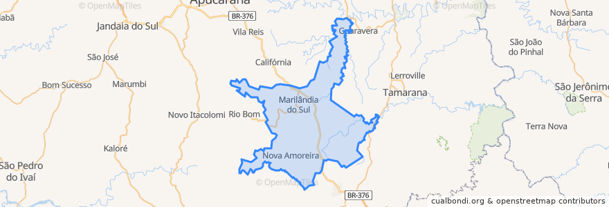 Mapa de ubicacion de Marilândia do Sul.