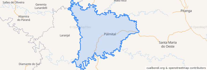 Mapa de ubicacion de Palmital.