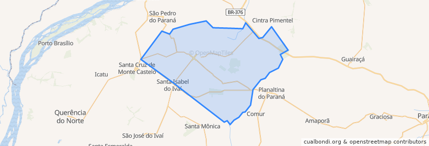 Mapa de ubicacion de Loanda.