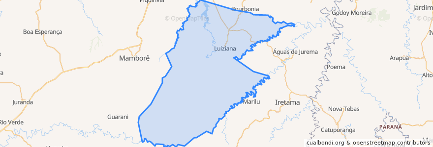 Mapa de ubicacion de Luiziana.