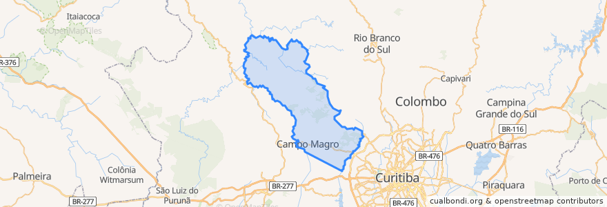 Mapa de ubicacion de Campo Magro.