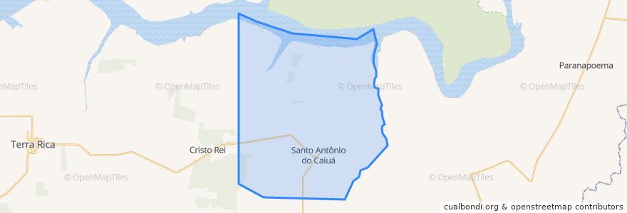 Mapa de ubicacion de Santo Antônio do Caiuá.