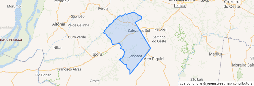 Mapa de ubicacion de Cafezal do Sul.