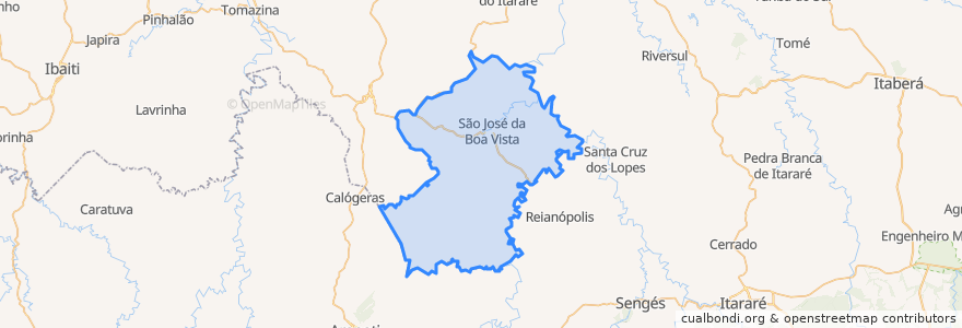 Mapa de ubicacion de São José da Boa Vista.