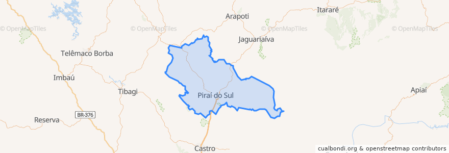 Mapa de ubicacion de Piraí do Sul.