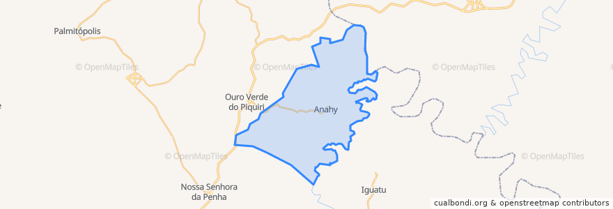 Mapa de ubicacion de Anahy.