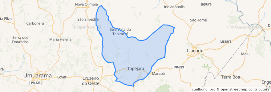 Mapa de ubicacion de Tapejara.