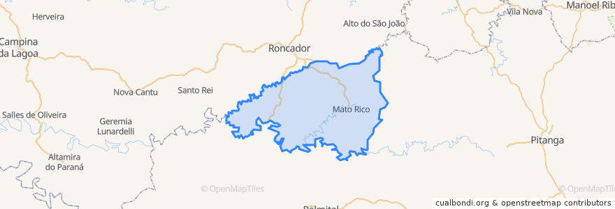 Mapa de ubicacion de Mato Rico.