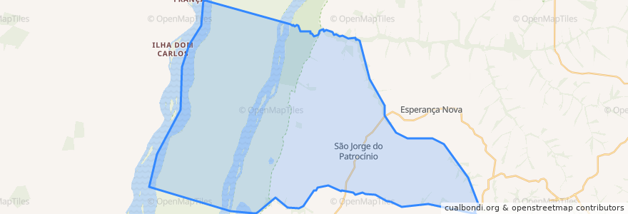 Mapa de ubicacion de São Jorge do Patrocínio.