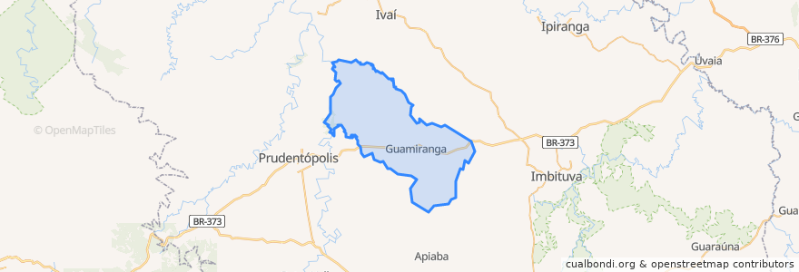 Mapa de ubicacion de Guamiranga.